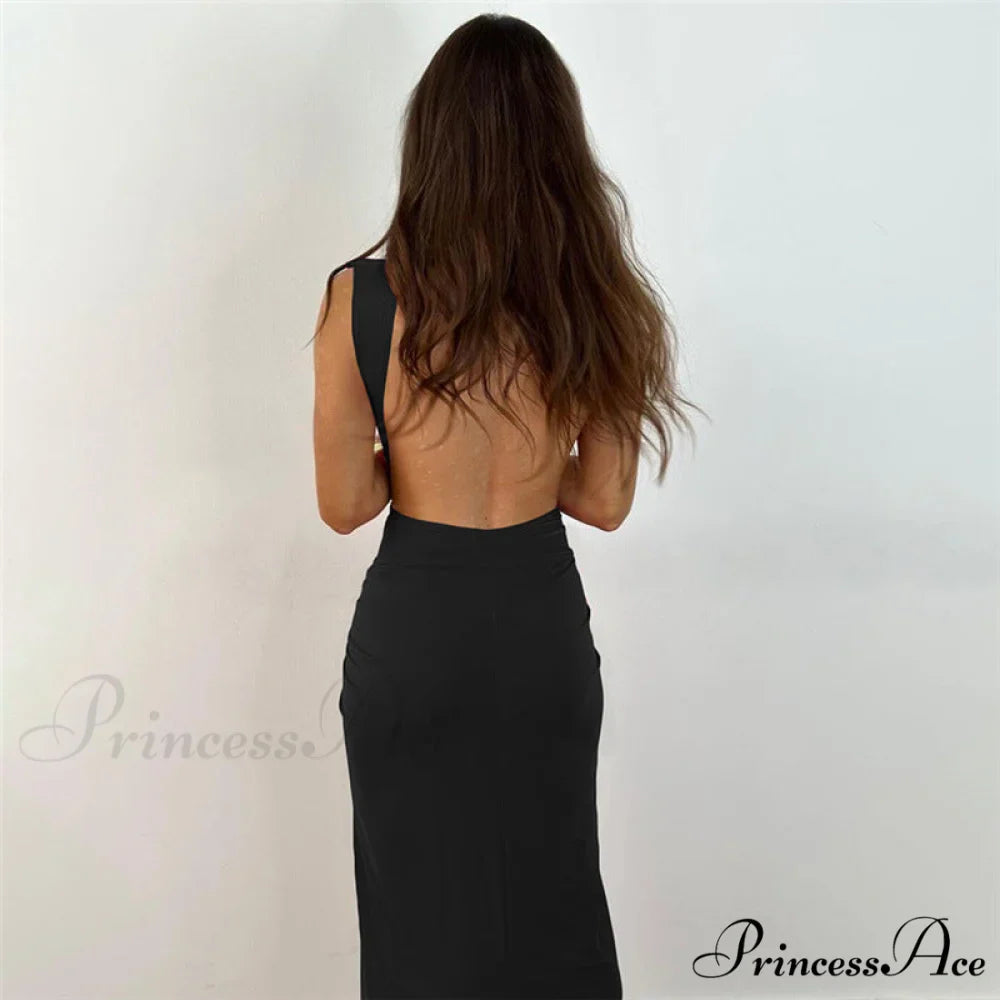 Addie Formal High Charming Slit Wrap Dress