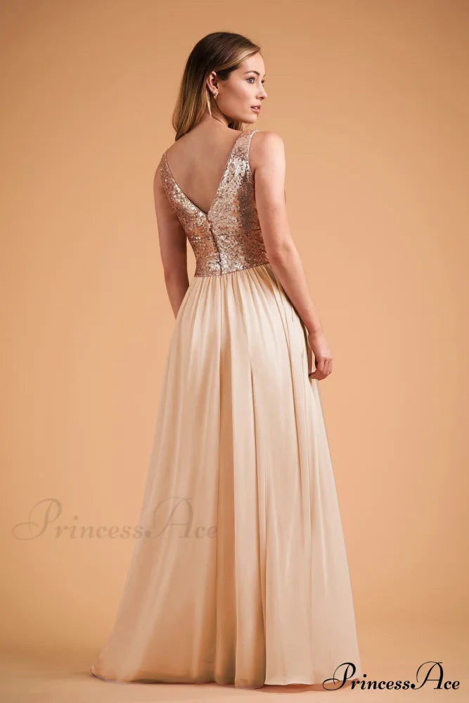 Adina Sequin and Charming Satin Ball Gown