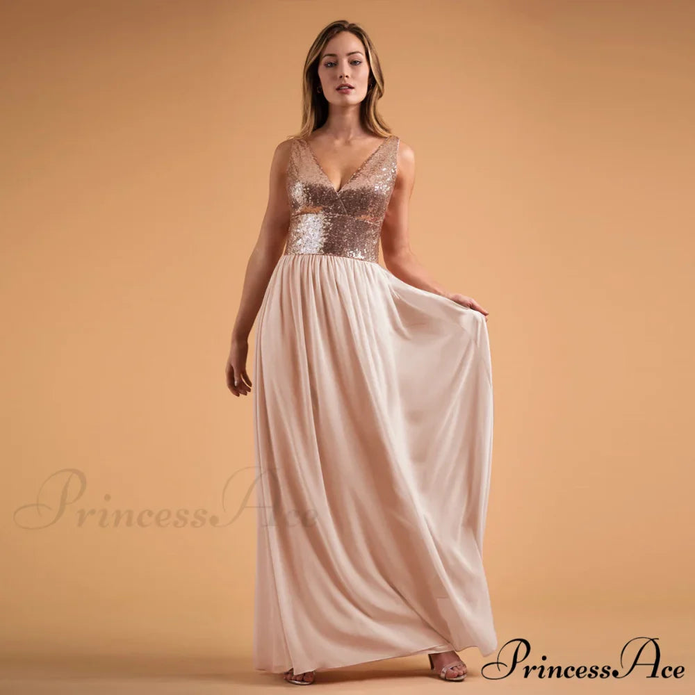 Adina Sequin and Charming Satin Ball Gown