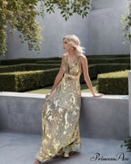 Adley Formal Floral Charming Foiled Mini Dress