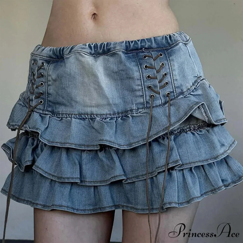 Adorable Cute A-Line Denim Skirt