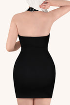 Heart Cutout Halter Skeleton Mini Dress