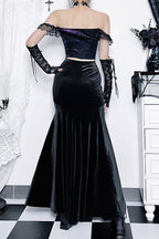 Gothic Fishtail Bodycon Maxi Skirt