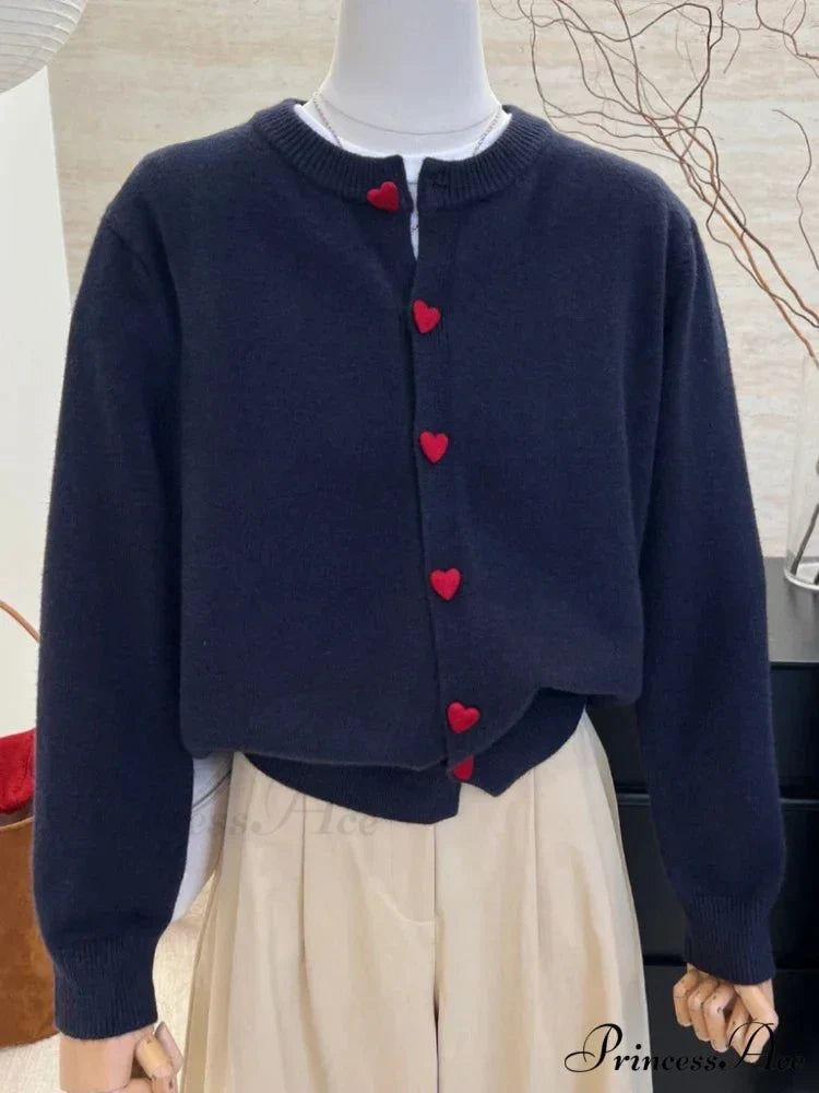 Affection Button Baggy Knit Cardigan