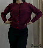 Affection Button Baggy Knit Cardigan