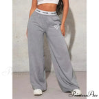 Affection Print Informal Broad Leg Trousers