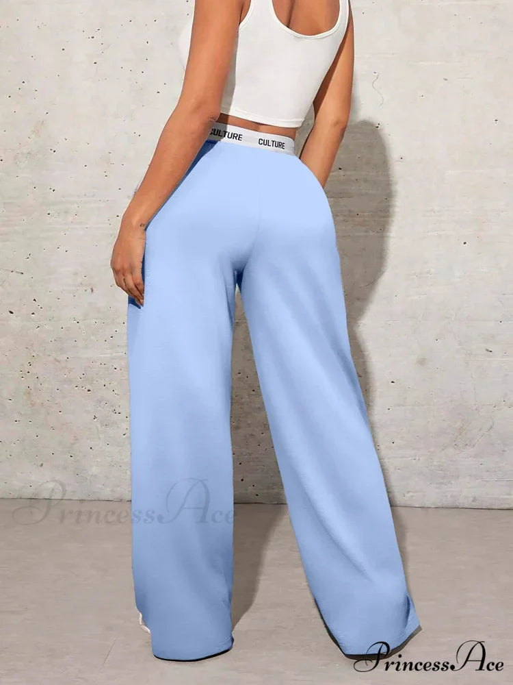 Affection Print Informal Broad Leg Trousers