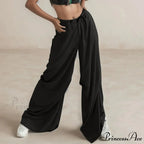Airy Chiffon Culotte Broad Trousers