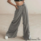 Airy Chiffon Culotte Broad Trousers
