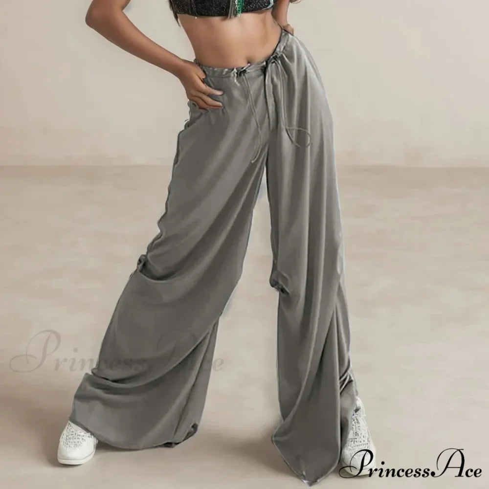 Airy Chiffon Culotte Broad Trousers