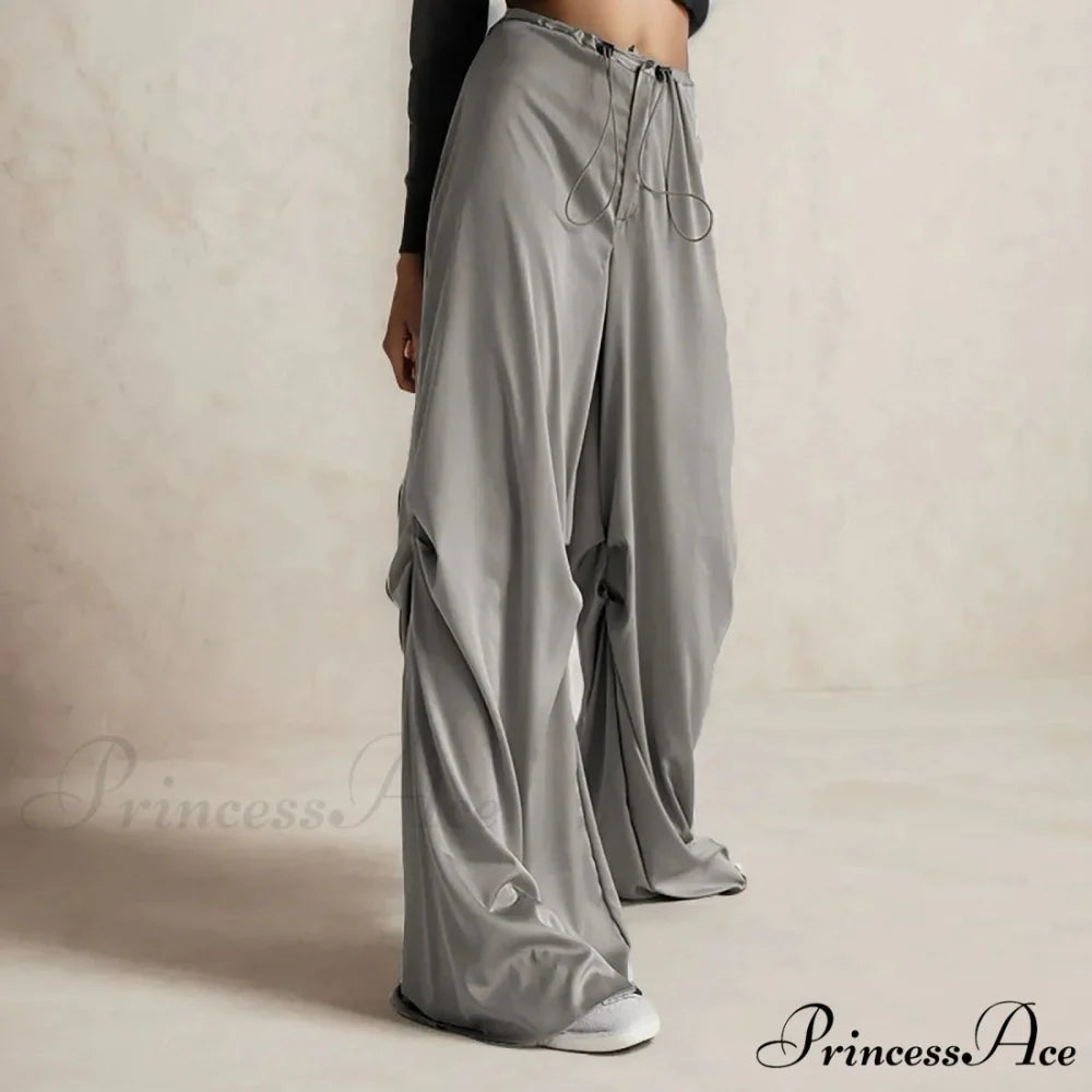Airy Chiffon Culotte Broad Trousers