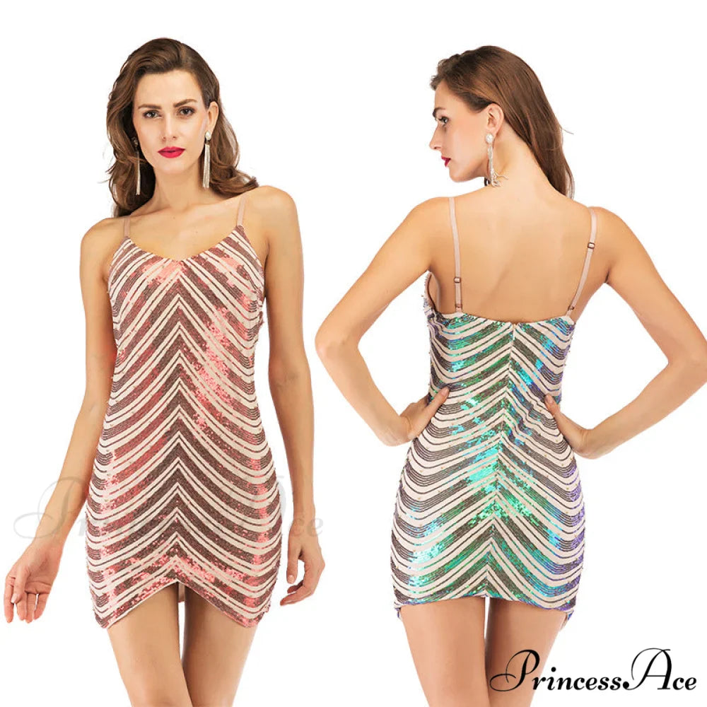 Alana Formal Stylish Sequin Midi Dress