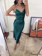 Aleena Satin Stylish Midi Dress