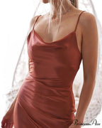 Aleena Satin Stylish Midi Dress