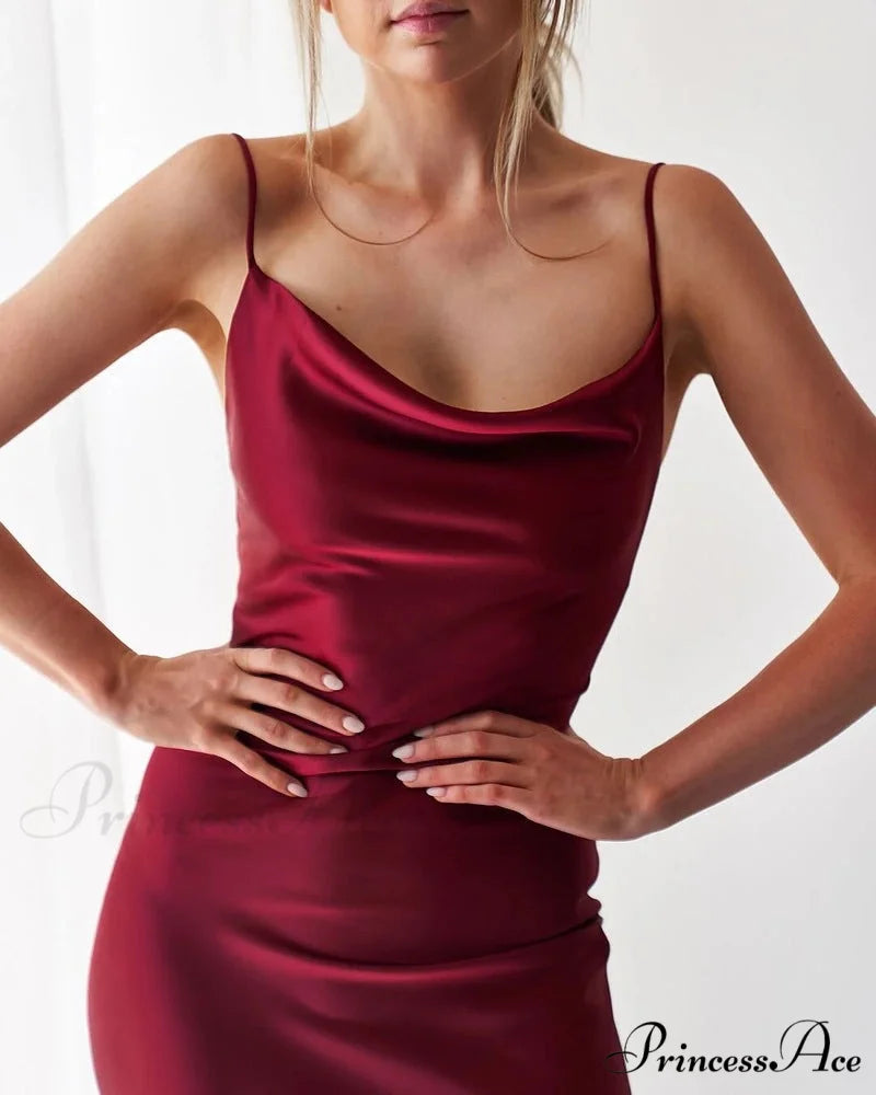 Aleena Satin Stylish Midi Dress