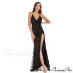 Alese Scroll Sequin Charming Cross Back Mermaid Dress