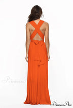 Alexandra Satin Lace Charming Back A-Line Dress