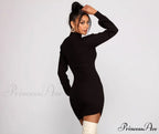All Dolled Up Charming Ribbed Knit Mini Dress
