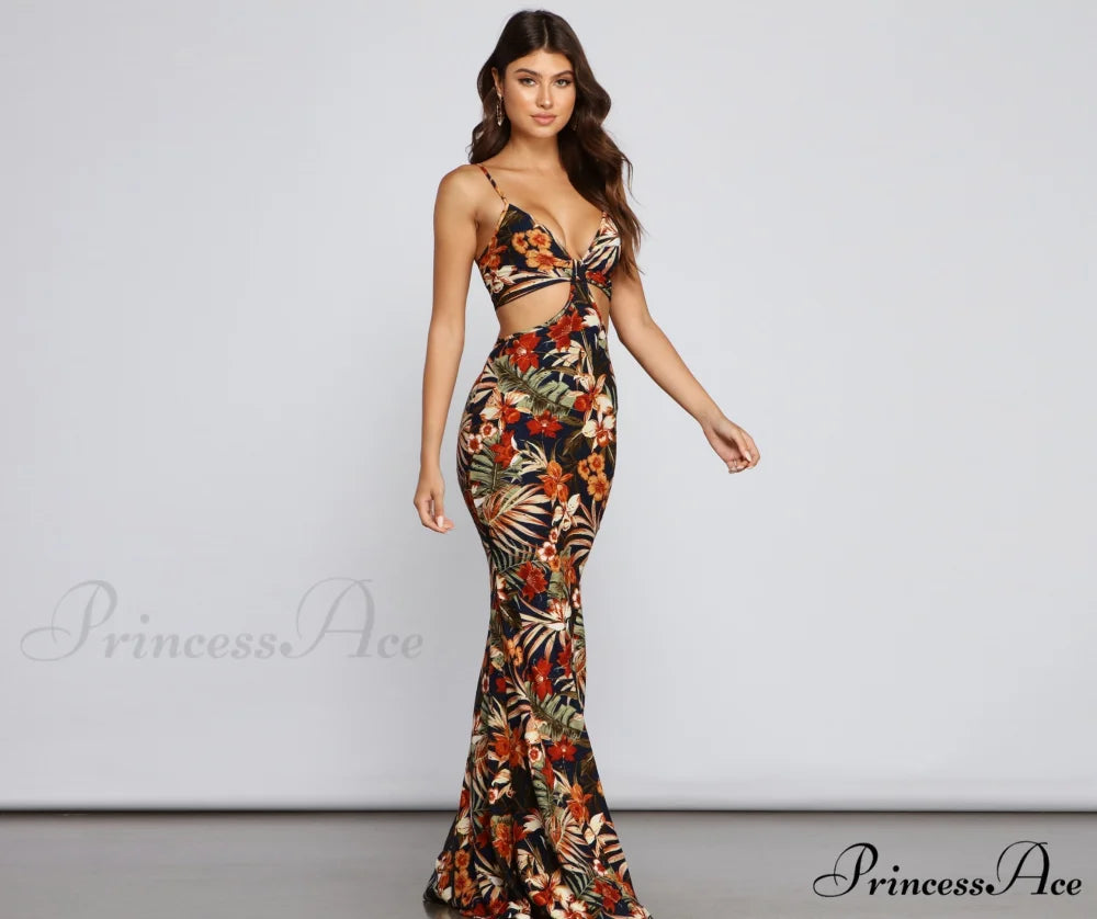 All Eyes On Me Graceful Floral Eyelet Maxi Dress