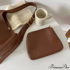 All-Match Simple Synthetic Leather Shoulder Bag