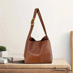 All-Match Simple Synthetic Leather Shoulder Bag