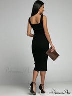 Allure Them All Scoop Graceful Neck Tank Midi Dress