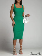 Allure Them All Scoop Graceful Neck Tank Midi Dress