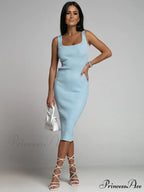 Allure Them All Scoop Graceful Neck Tank Midi Dress