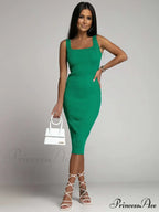 Allure Them All Scoop Graceful Neck Tank Midi Dress