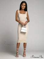 Allure Them All Scoop Graceful Neck Tank Midi Dress