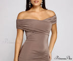Alluring And Chic Charming Off-The-Shoulder Mini Dress