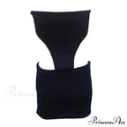 Alluring Eyelash Lace Trim Split Classic Club Mini Dress - Black