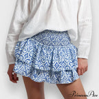 Alternative Graphic Frilly Pleated Skirt