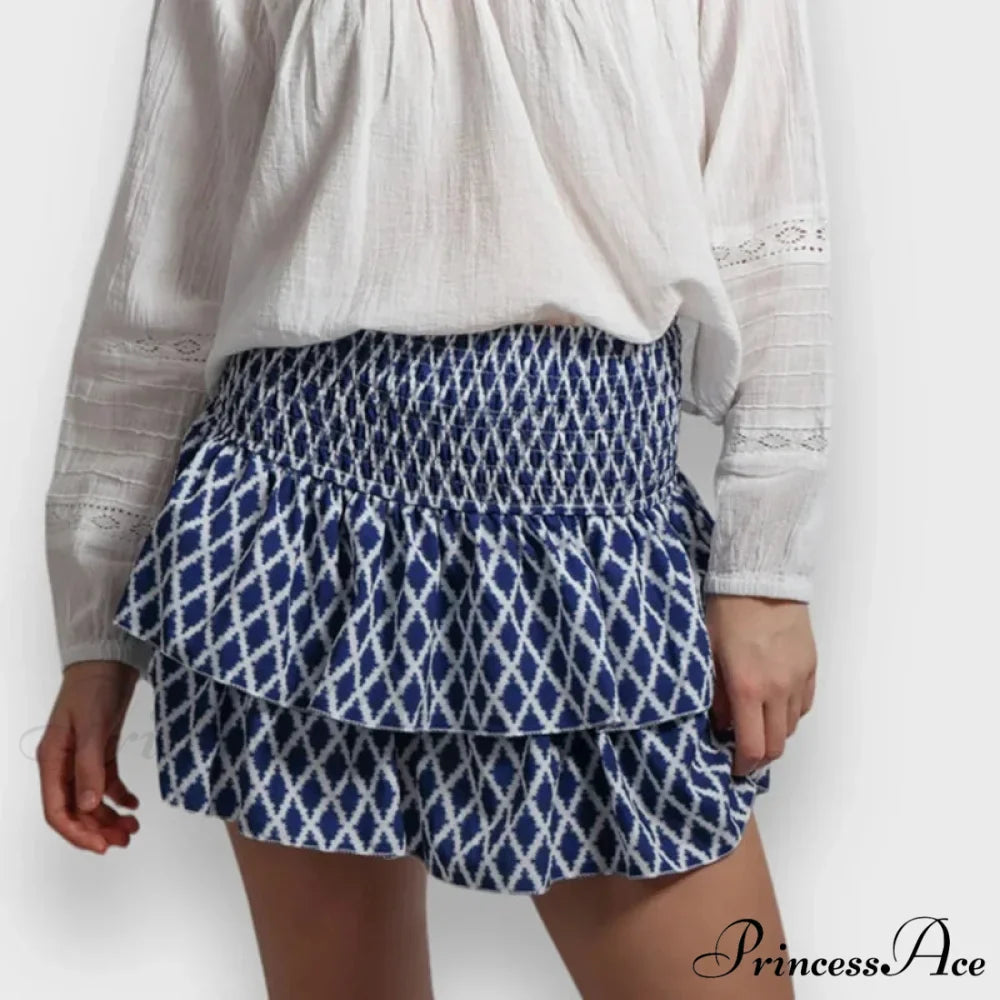 Alternative Graphic Frilly Pleated Skirt