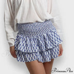 Alternative Graphic Frilly Pleated Skirt