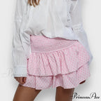 Alternative Graphic Frilly Pleated Skirt