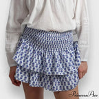 Alternative Graphic Frilly Pleated Skirt