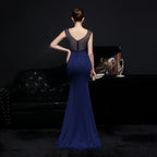 Amelia embroidered Stylish sequined fishtail dress