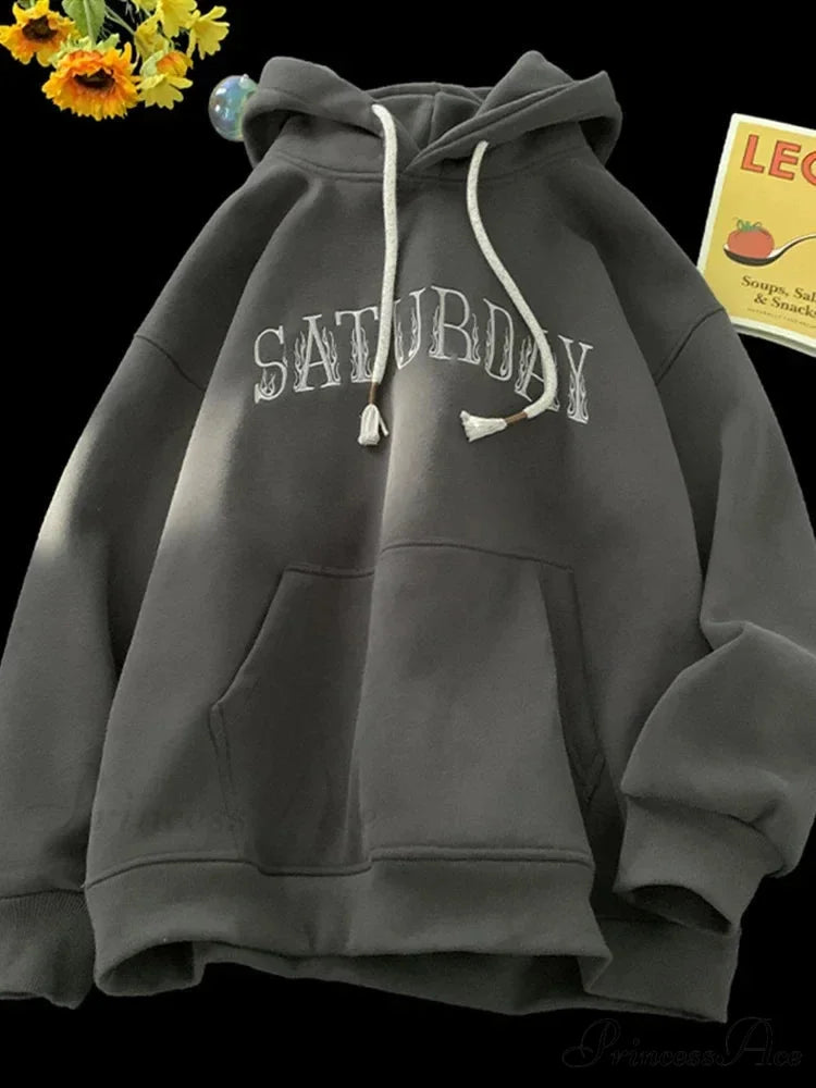 American Blaze Print Y2K Hoodie