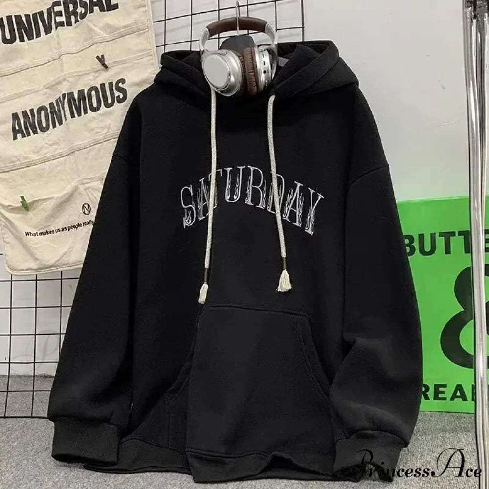 American Blaze Print Y2K Hoodie