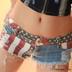 American Flag Printed Pole Dance Brief