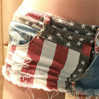 American Flag Printed Pole Dance Brief