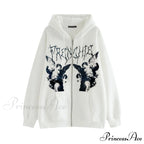 Angel Dark Print Streetwear Hoody Jacket