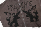 Angel Dark Print Streetwear Hoody Jacket