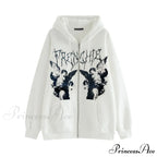 Angel Dark Print Streetwear Hoody Jacket