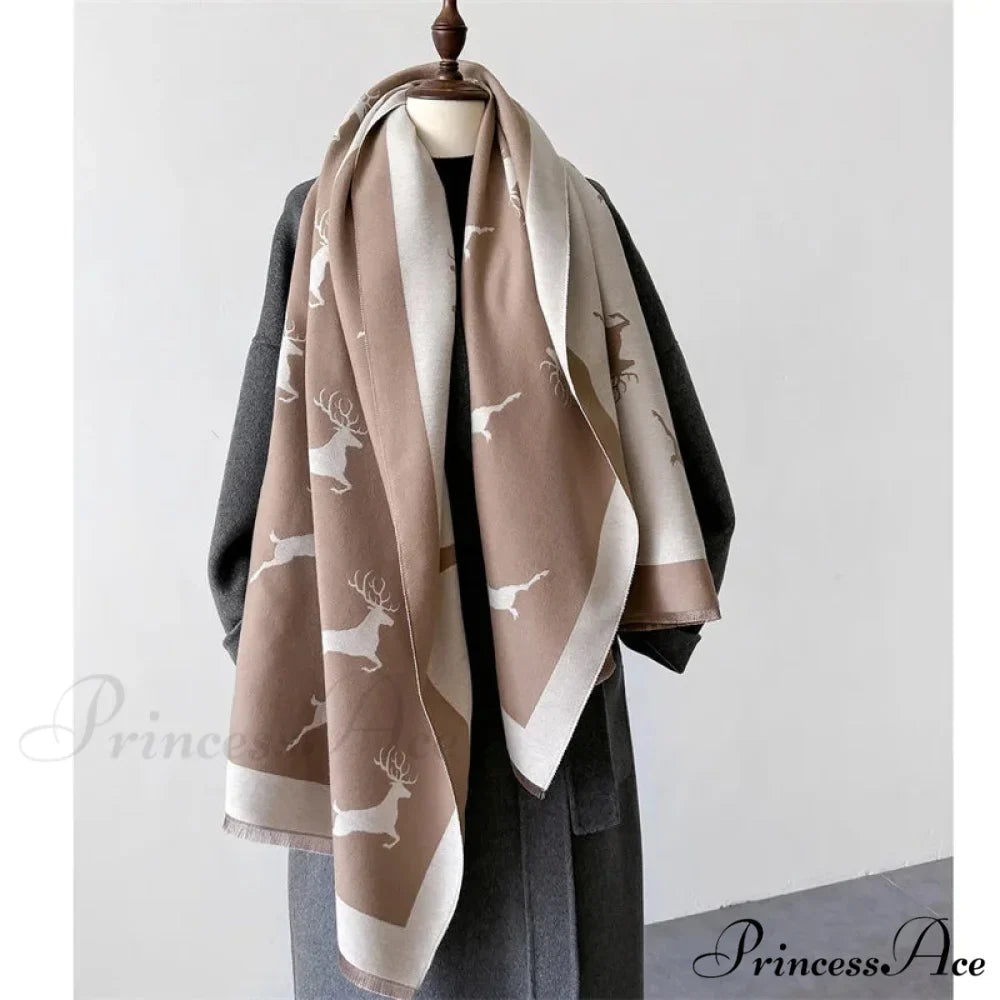 Animal Pattern Cashmere Scarf