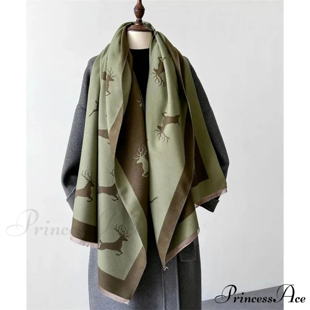 Animal Pattern Cashmere Scarf