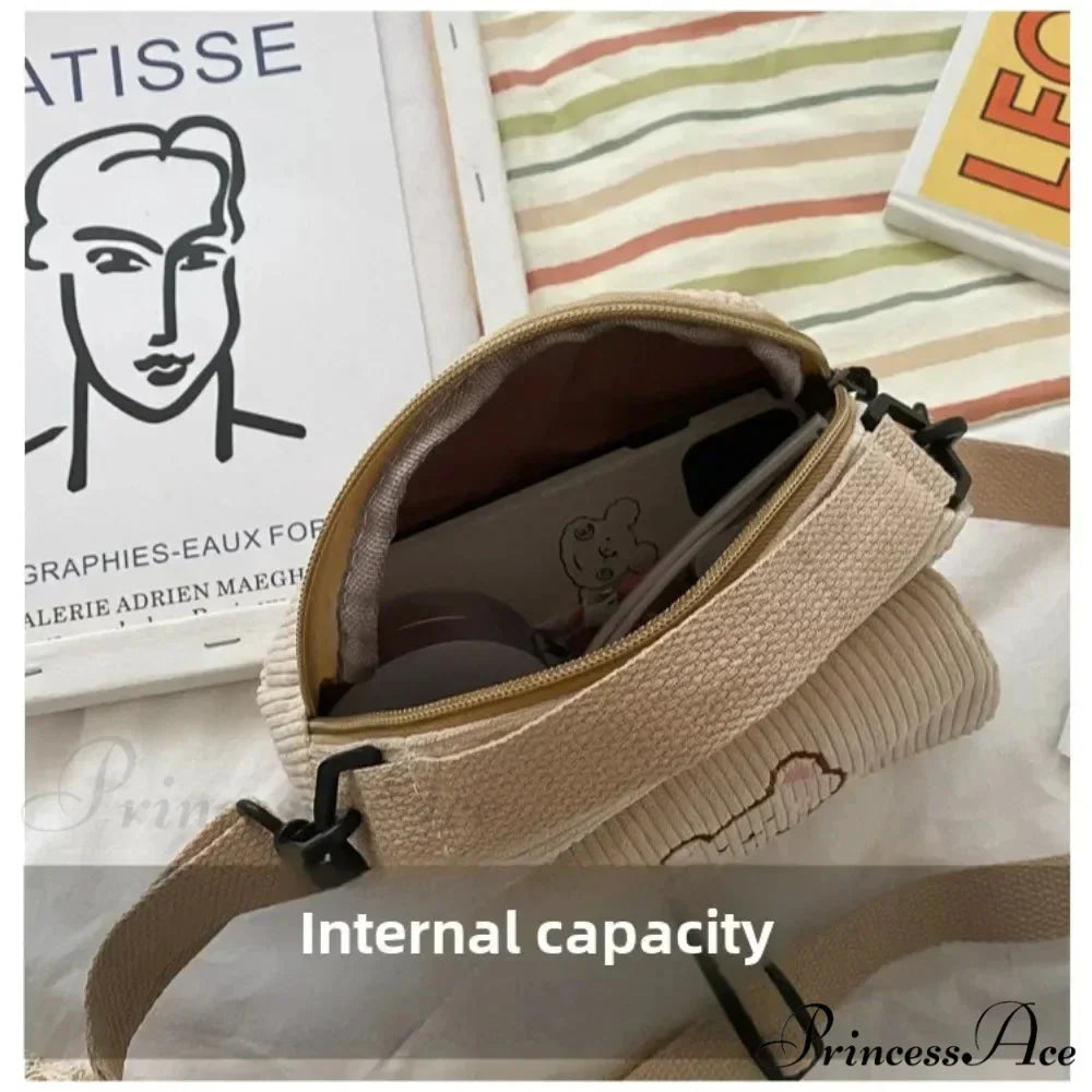 Animated Bear Informal Crossbody Shoulder Bag