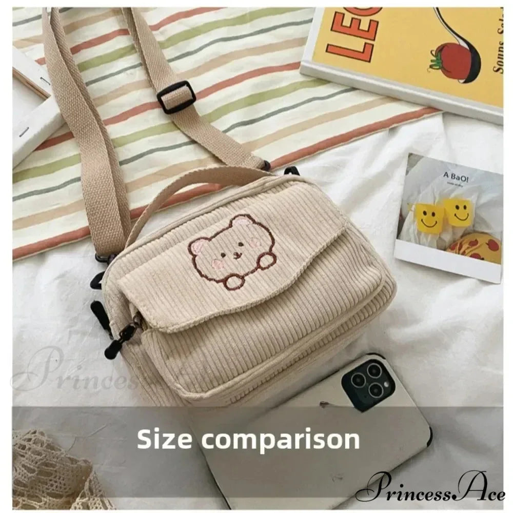 Animated Bear Informal Crossbody Shoulder Bag
