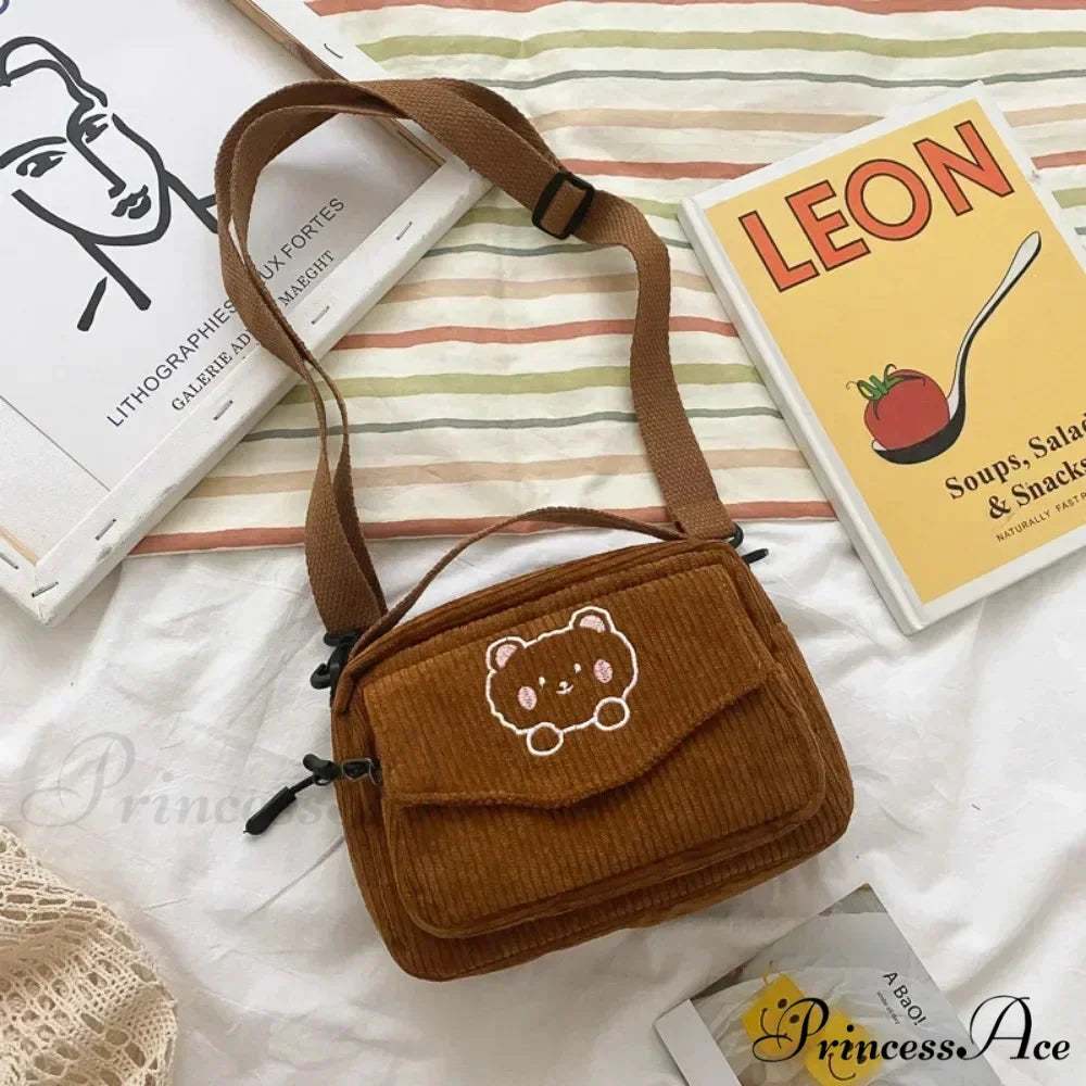 Animated Bear Informal Crossbody Shoulder Bag